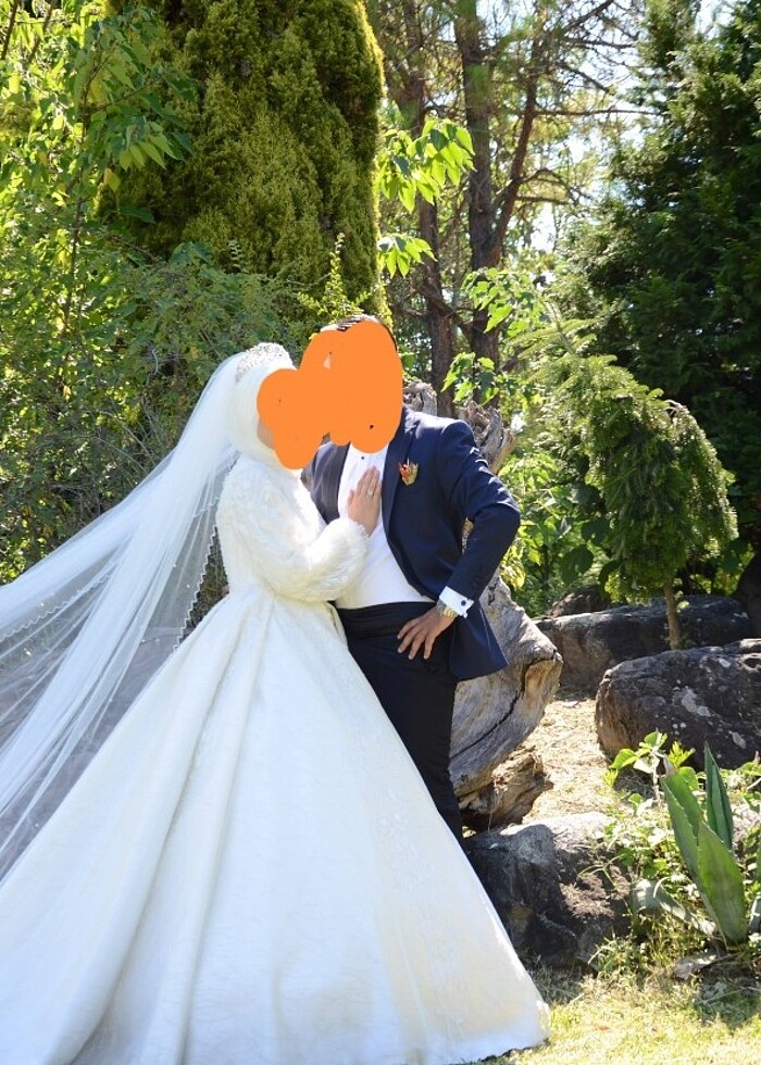 Tesettür gelinlik ( kuru temizlemesi yapıldı ) - Görsel 5