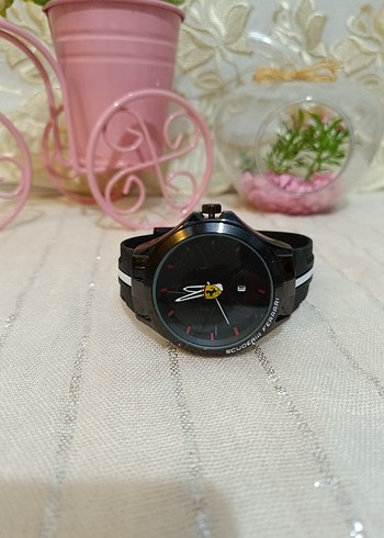 Siyah Ferrari Erkek Spor Kol Saati