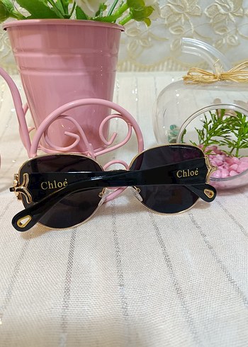 Chloe Parlak Altın Renk Modern Klasik Kadın Güneş Gözlüğü - Görsel 3