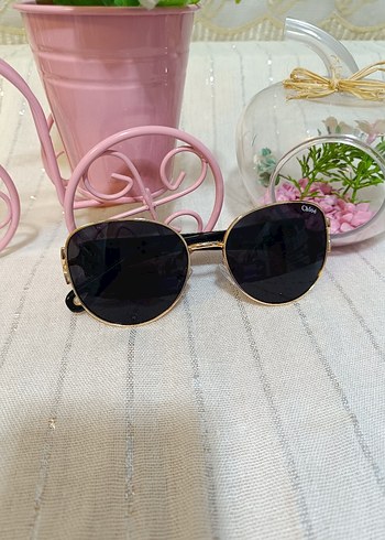 Chloe Parlak Altın Renk Modern Klasik Kadın Güneş Gözlüğü - Görsel 2