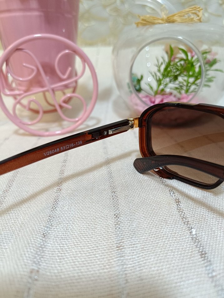 PRADA Kahverengi Klasik Kadın Güneş Gözlüğü - Görsel 4