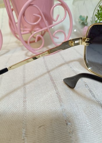 DİTA Altın Renk Transparan Çerçeveli Gri Gözlük - Görsel 4