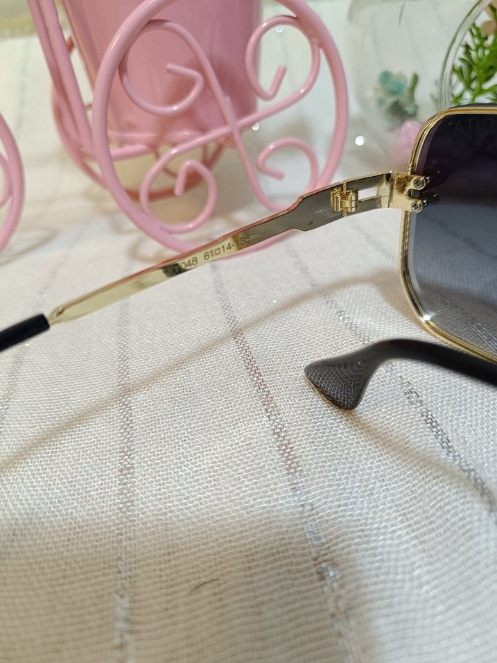 DİTA Altın Renk Transparan Çerçeveli Gri Gözlük - Görsel 4