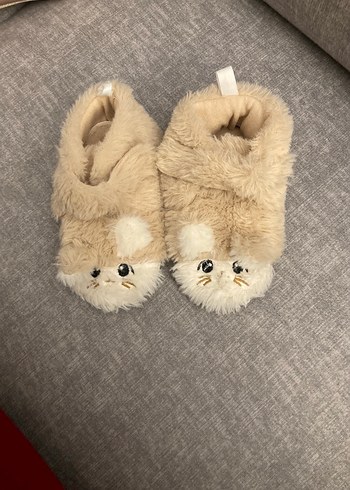 Kız Bebek Bej Kürklü Sıcak Panduf - Görsel 2