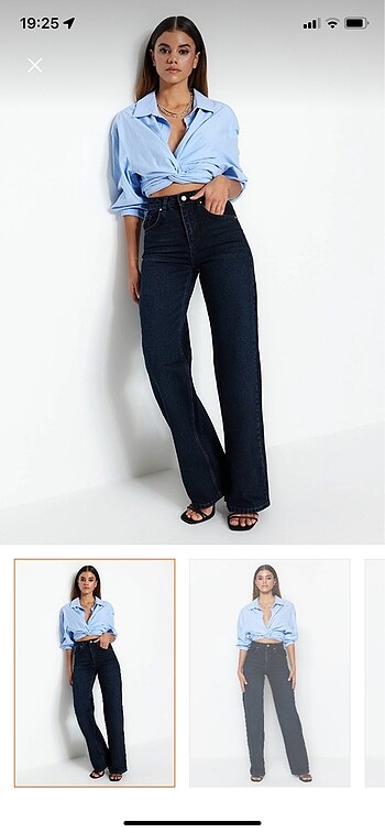 Trendyolmilla Koyu Mavi Jean
