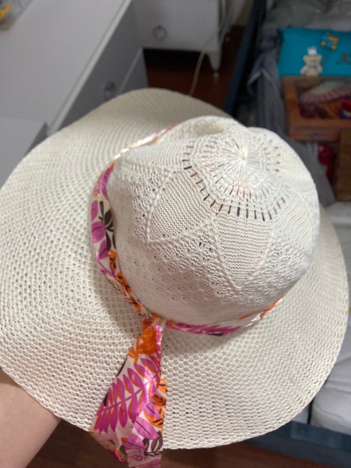 Dantel Detaylı Beyaz Bohem Kadın Şapka - Görsel 2