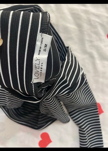 V Yaka Çizgili Uzun Kollu Bluz - Görsel 2