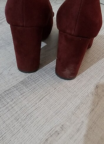 Diğer Topuklu süet bordo ayakkabı