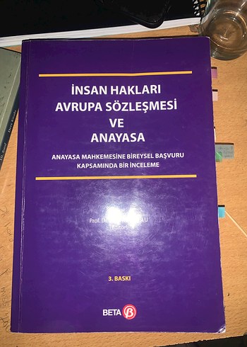 İnsan Hakları Avrupa Sözleşmesi ve Anayasa Kitabı