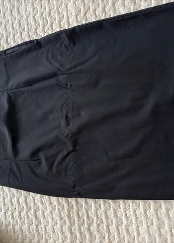 Siyah Drapeli Midi  Etek - Görsel 2