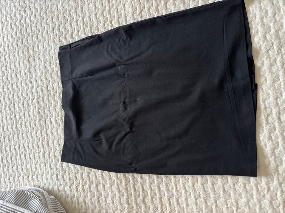 Siyah Drapeli Midi  Etek - Görsel 2