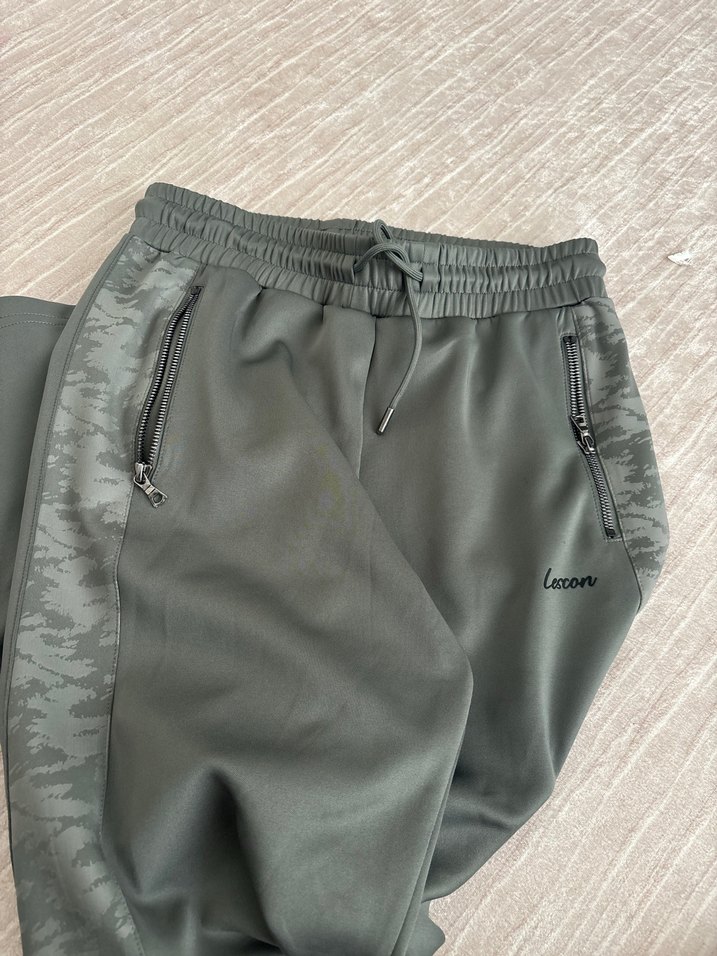 Fermuarlı Siyah haki  Rahat Outdoor Eşofman - Görsel 2