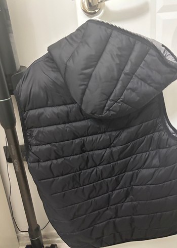 Erkek Siyah Fermuarlı Kapüşonlu Yelek - Görsel 3