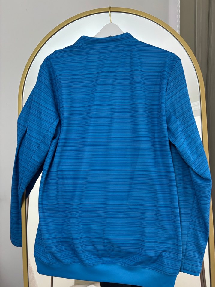 Mavi Fermuarlı Yarım Yaka Erkek Sweatshirt - Görsel 3