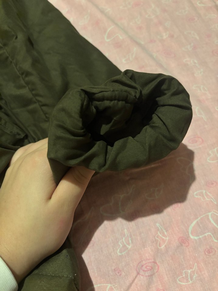 Kürk Detaylı Yeşil Midi çocuk mont - Görsel 3