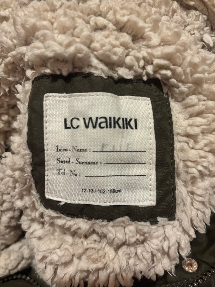 Kürk Detaylı Yeşil Midi çocuk mont - Görsel 2