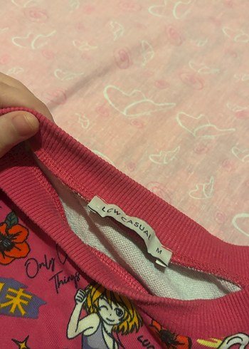 Renkli Baskılı Kapüşonlu Kız Sweatshirt - Görsel 3