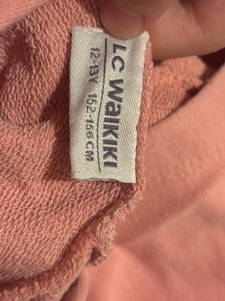 Pembe Kapüşonlu çoçuk Sweatshirt - Görsel 4