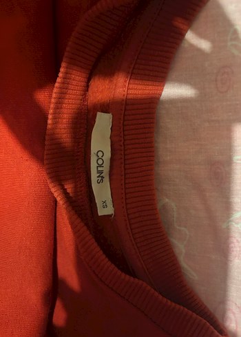 Kırmızı kadın sweatshirt - Görsel 4