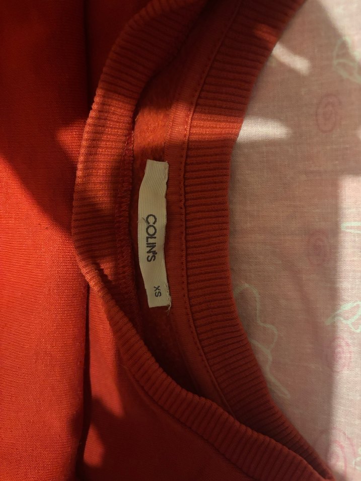 Kırmızı kadın sweatshirt - Görsel 4