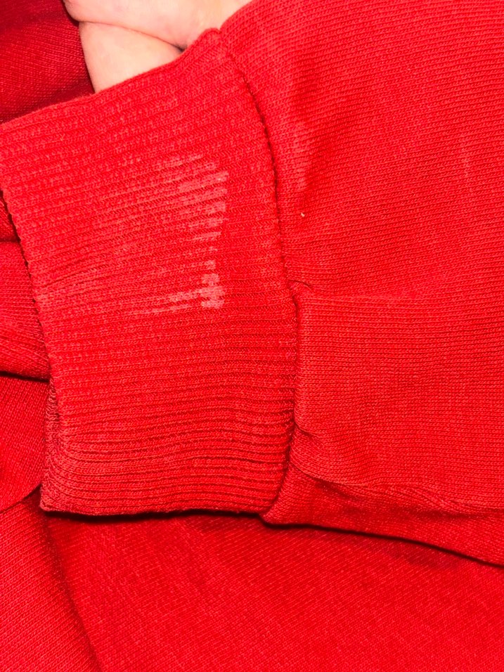 Kırmızı kadın sweatshirt - Görsel 2