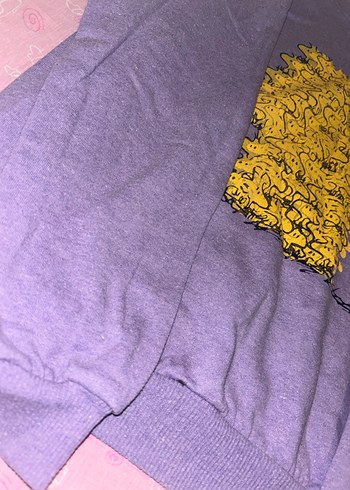 Kapüşonlu Gri Baskılı Kadın Sweatshirt - Görsel 2