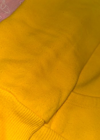 Sarı Baskılı Kız Sweatshirtü, Uzun Kollu. Boğazlı. - Görsel 2