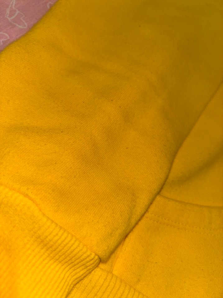 Sarı Baskılı Kız Sweatshirtü, Uzun Kollu. Boğazlı. - Görsel 2