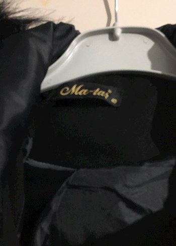 Kürklü Detaylı Siyah Uzun Kadın Kaban - Görsel 3