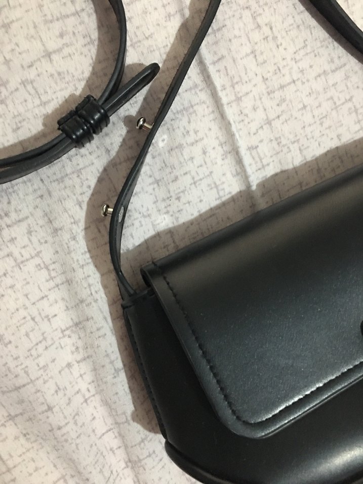 Klasik Siyah Deri Kadın Çanta - Görsel 3