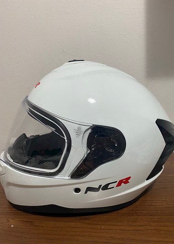 Beyaz NCR Motosiklet Kaskı Velcro Bantlı S BEDEN - Görsel 2