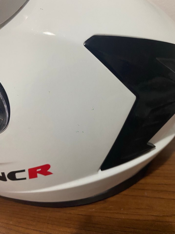 Beyaz NCR Motosiklet Kaskı Velcro Bantlı S BEDEN - Görsel 4