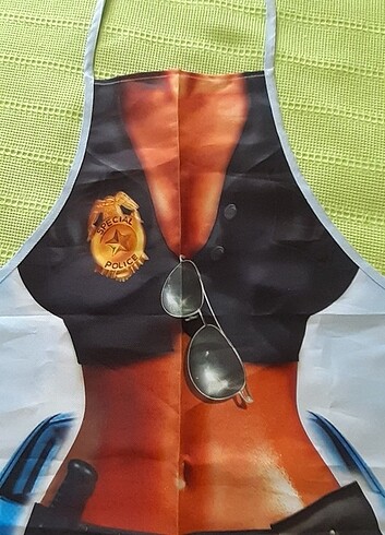 universal Beden mavi Renk Önlük 3D Polis