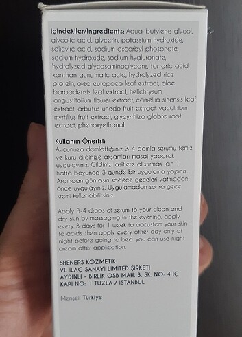 Beden Renk AHA BHA Serum