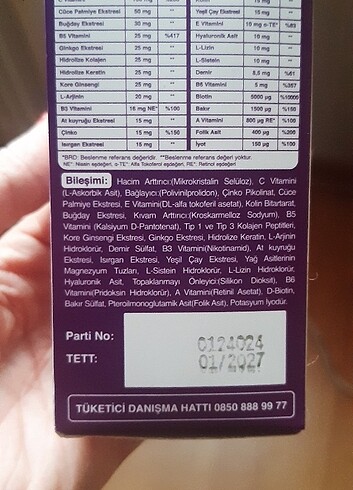 Beden Saç için uzatici vitamin