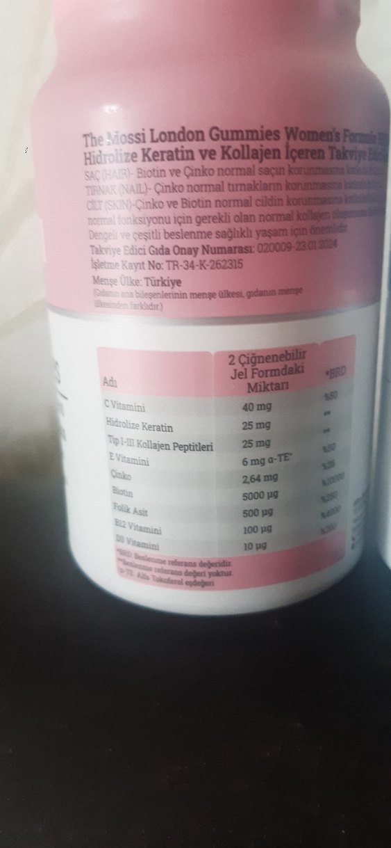 Mossi Kadın Saç, Tırnak ve Cilt Gummies - Görsel 2