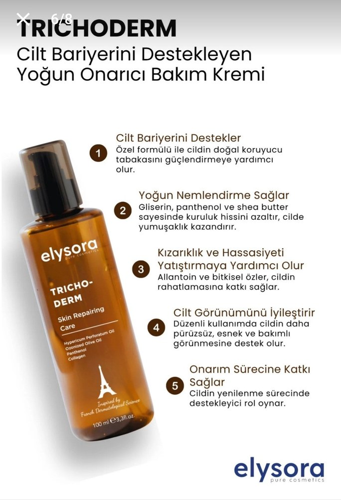 Elysora Trichoderm Yoğun Onarıcı Bakım Kremi 100 ml - Görsel 2