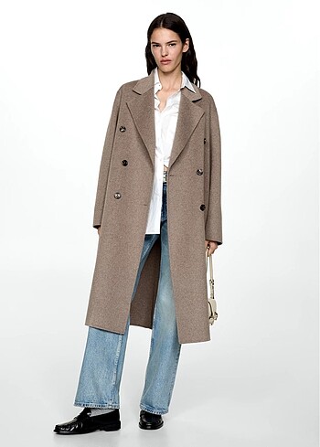 Mango mango El yapımı oversize yün palto