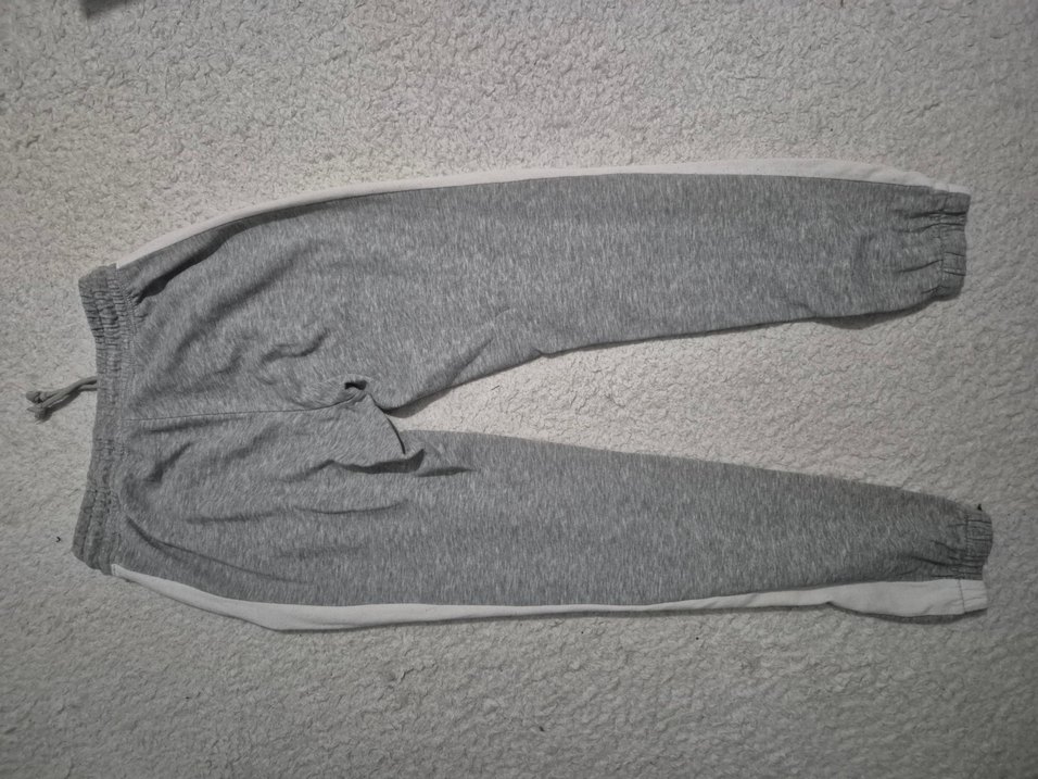 hm beyaz şeritli gri eşofman altı - Görsel 2