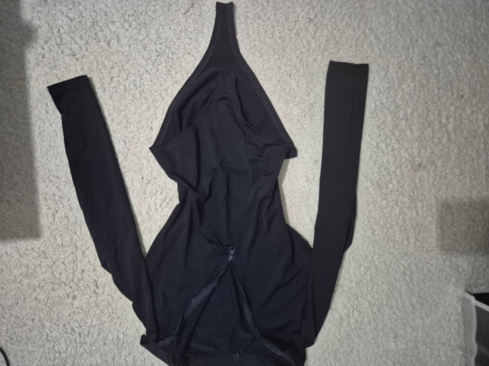 lacivert fermuarlı çıt çıtlı bluz - Görsel 2