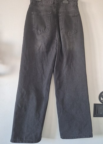 siyah yüksek bel kot pantolon - Görsel 4