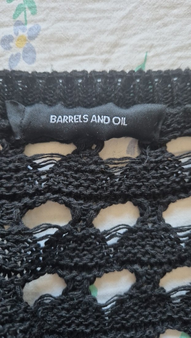 siyah Delikli Örgü Kadın Kazak - Görsel 3