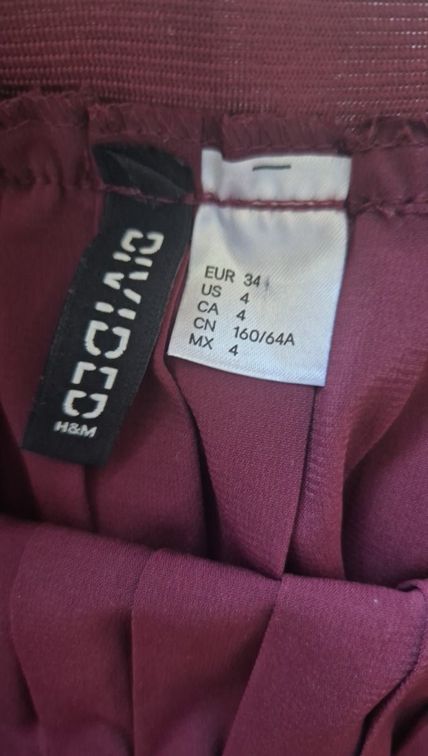 Bordo Pilili Etek - Görsel 3