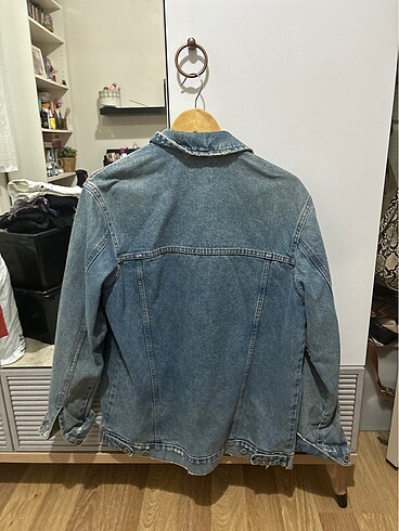 s Beden mavi Renk Kot ceket bershka s beden uzun
