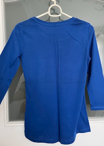 Mavi Uzun Kollu Kız Tişörtü - Görsel 3