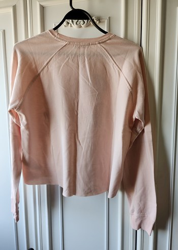 New Look Pembe Örgü Yazılı İçi Polar Yumuşak Sweatshirt