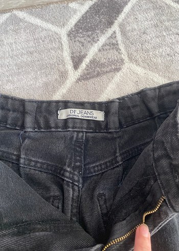 32 Beden siyah Renk Siyah Loose Fit Midi Kadın Kot Pantolon