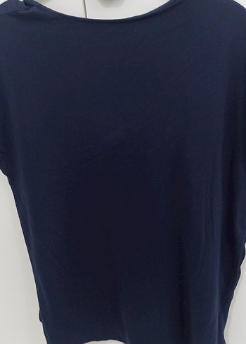 Lacivert V Yaka Kadın Bluz - Görsel 6