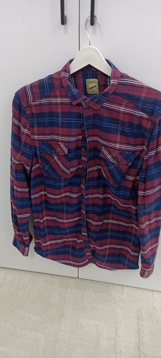 Düğmeli Unisex Uzun Kollu Salaş Gömlek - Görsel 3