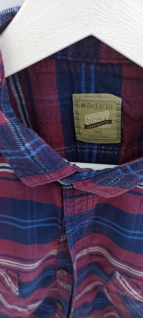 Düğmeli Unisex Uzun Kollu Salaş Gömlek - Görsel 2